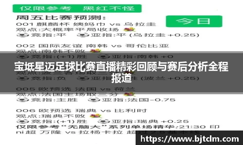 宝坻星迈足球比赛直播精彩回顾与赛后分析全程报道