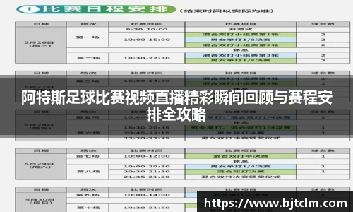 阿特斯足球比赛视频直播精彩瞬间回顾与赛程安排全攻略